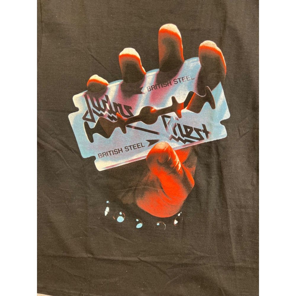 JUDAS PRIEST Graphic Tee BRITISH STEEL 2022 BAND CONCERT MUSIC SHIRT Sz XL Black